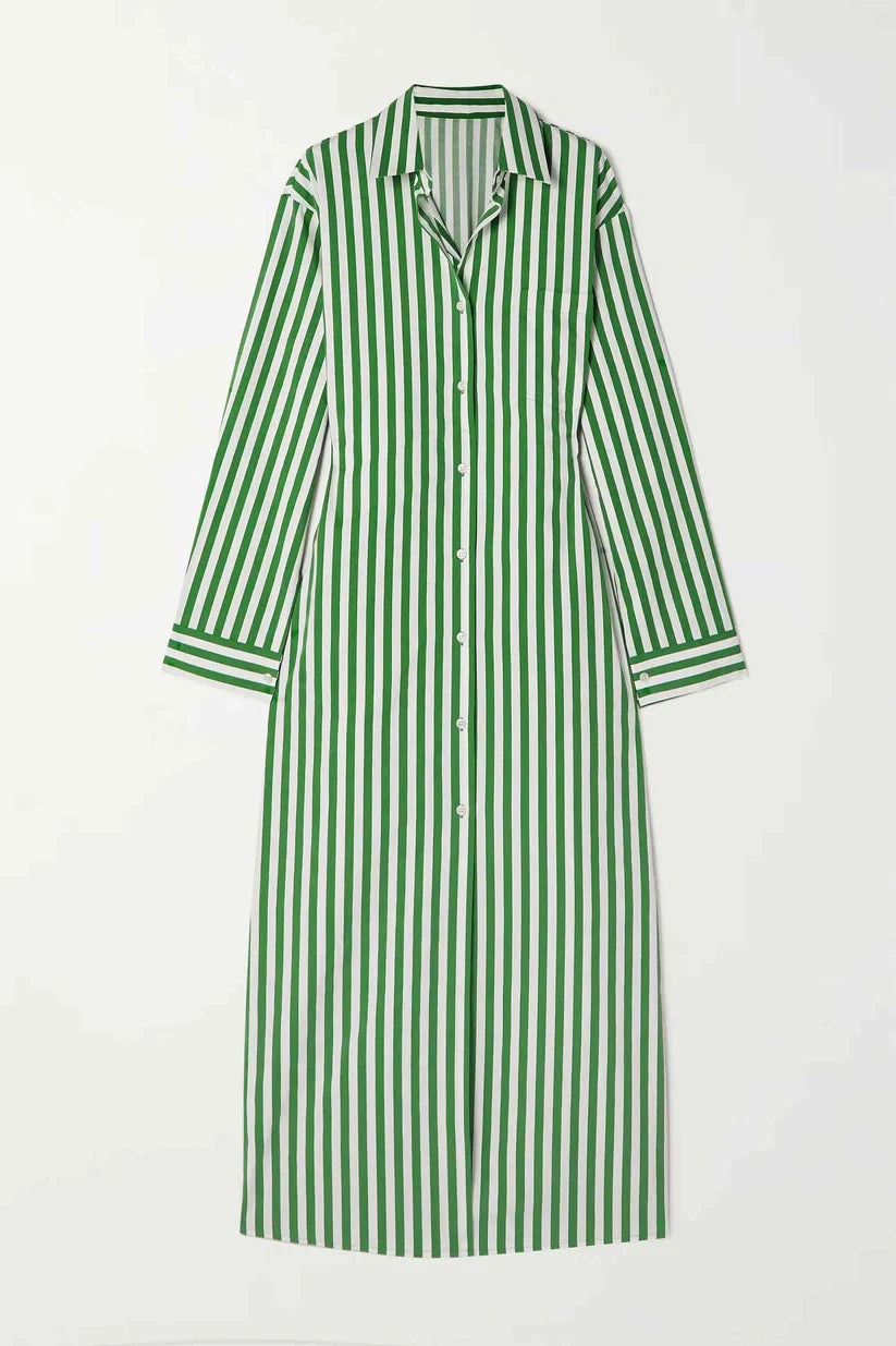 Women's Rayon Blend Long-Sleeve Cala Shirt Dress